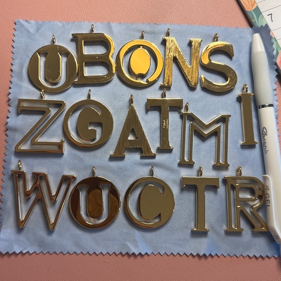 Chloe Gold Alphabet Brass Letter Charms